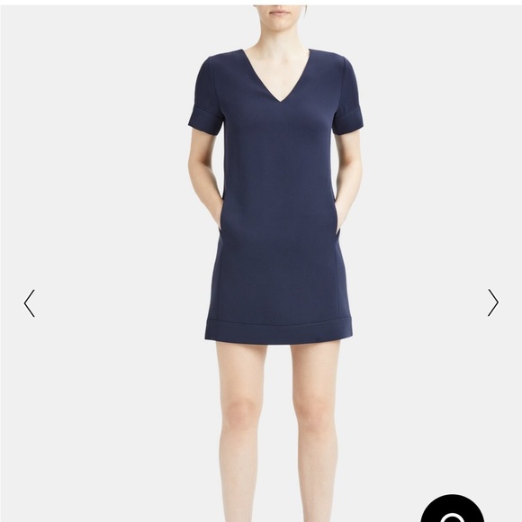 NWT Theory V Neck Banded Dress - size 8 - Picture 3 of 4